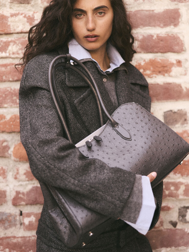 Women ブラック ファラベラ フォールドオーバー トートバッグ | Stella