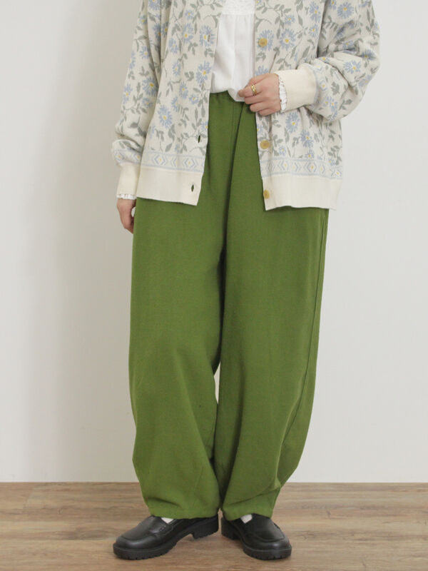 セール】 【M/Lサイズ】ツイル裾ダーツパンツ（チャコールグレー