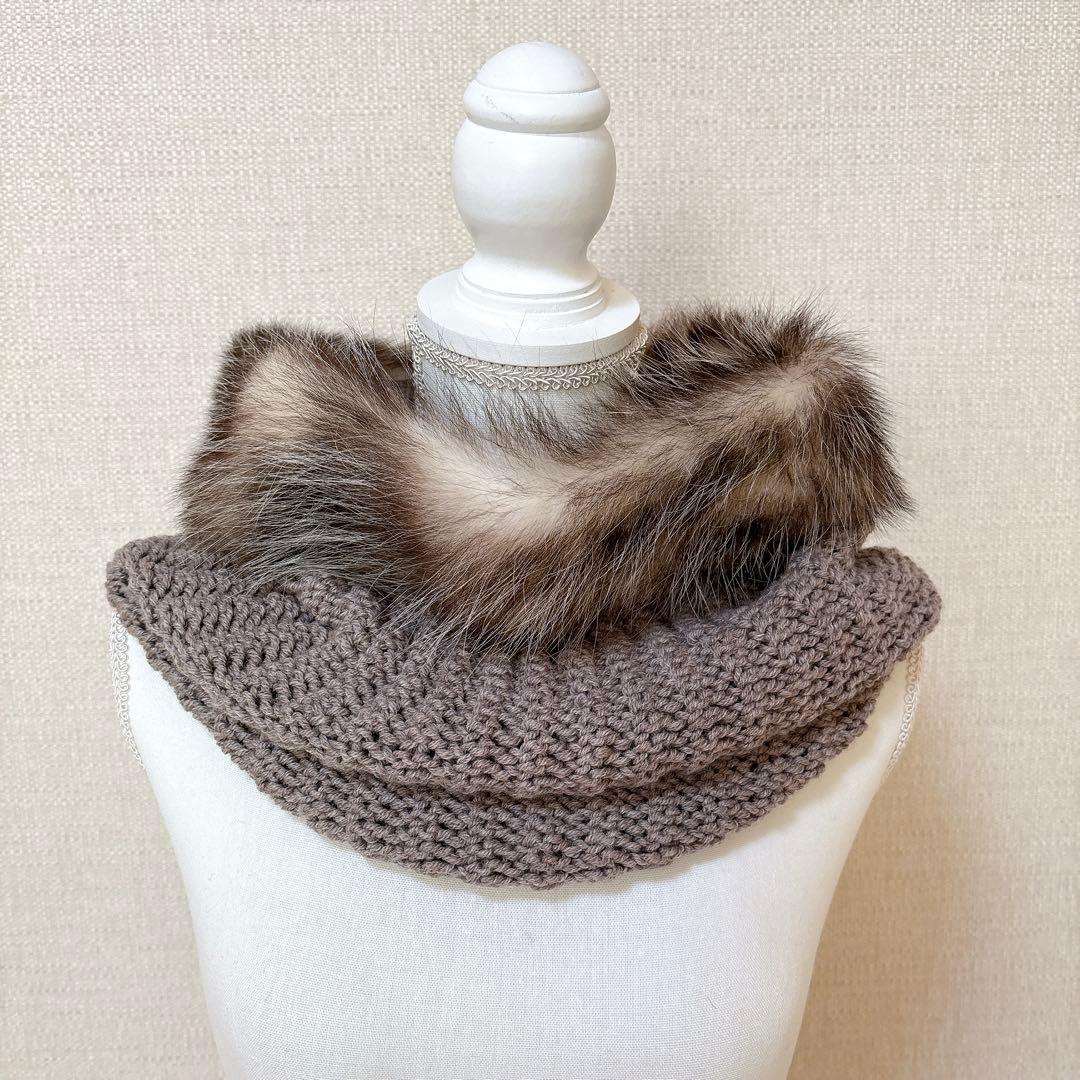極美品☆マックスマーラ オポッサムファー 毛皮 スヌード 近年モデル Max Mara（マックスマーラ） ケープ NEWABAVO NEWABAVO1 ニューアバボ